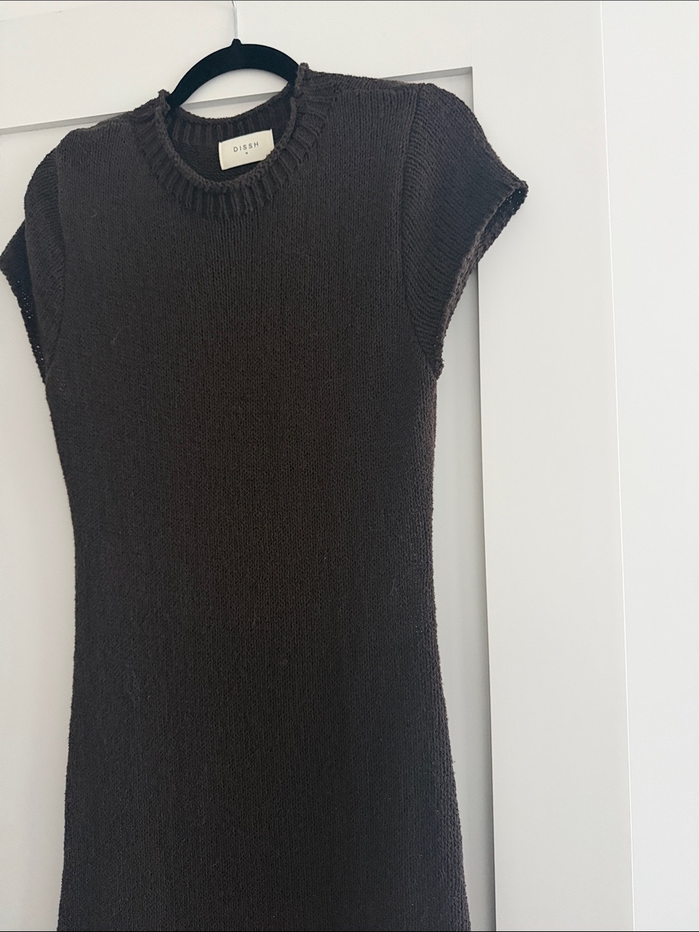 DISSH Brown Short-Sleeve Leo Knit Dress